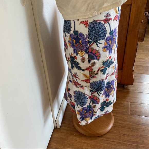 Jcrew floral colorful midi skirt - Picture 3 of 4
